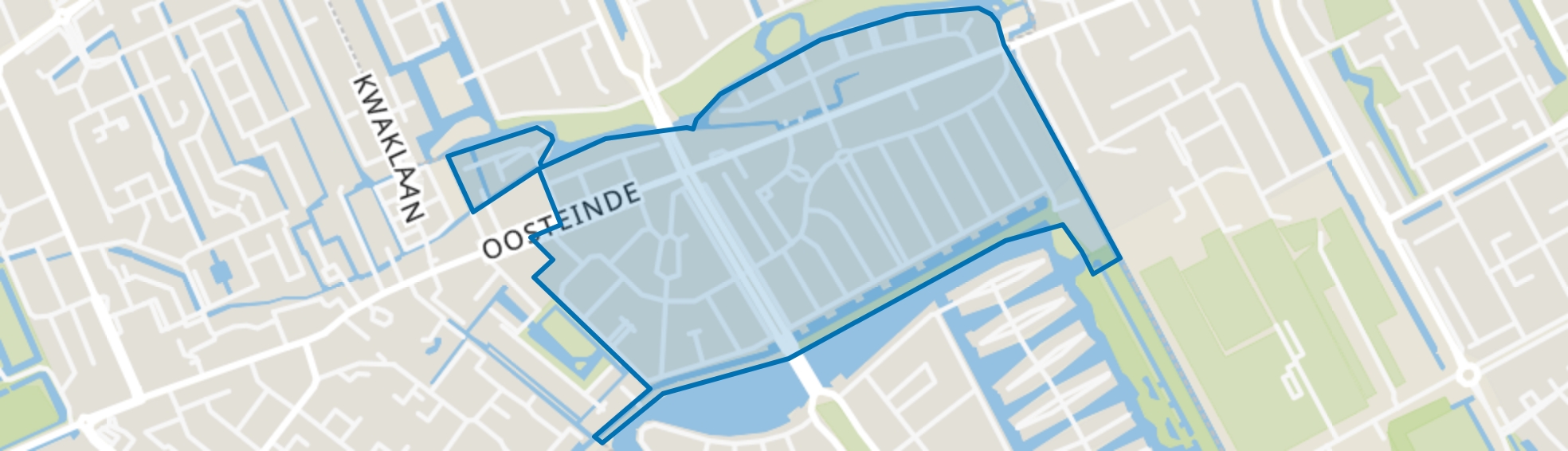 Parkbuurt oosteinde, Den Haag map