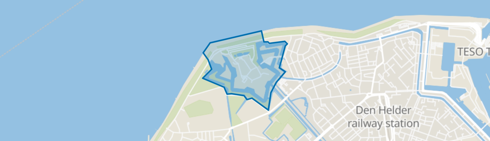 Fort Erfprins, Den Helder map