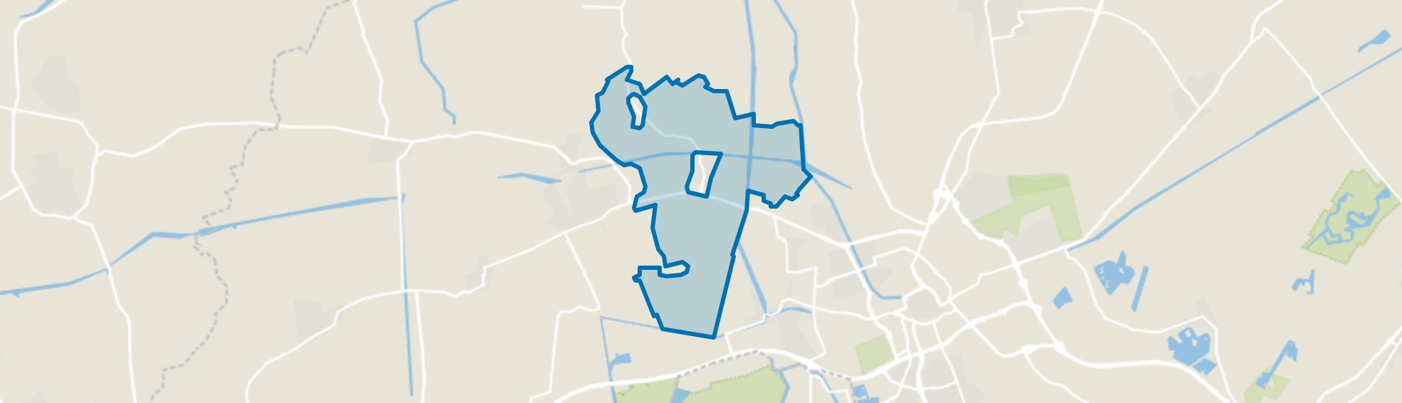 Verspreide huizen Aduard, Den Horn map