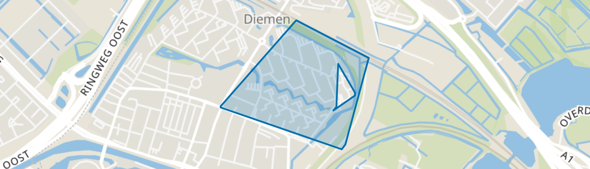Ruimzicht Oost, Diemen map