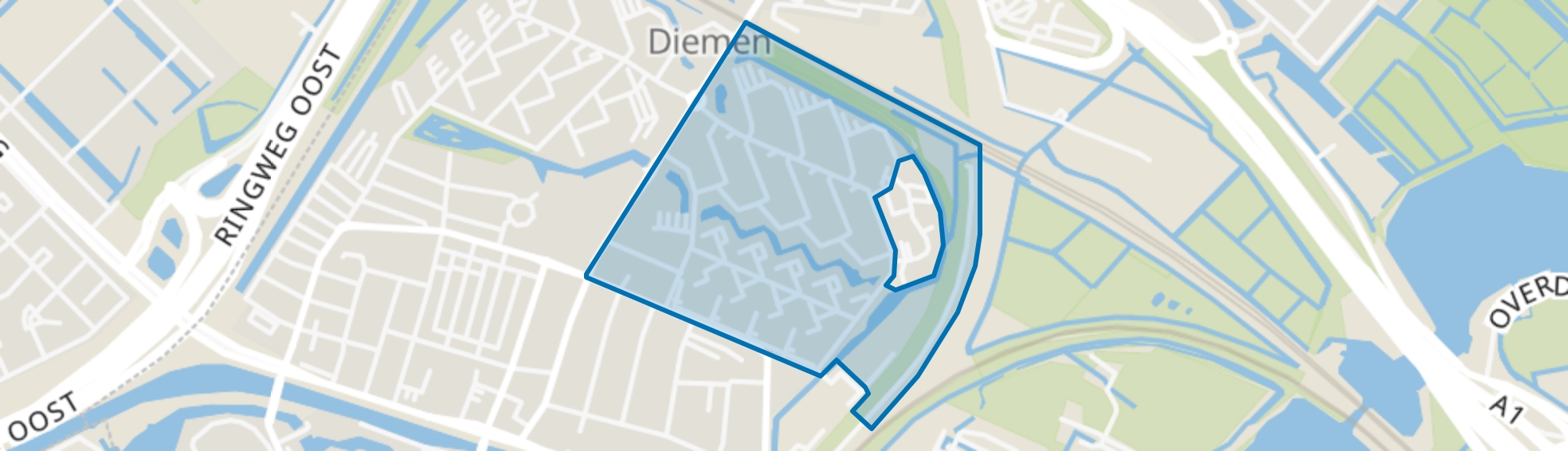 Ruimzicht Oost, Diemen map