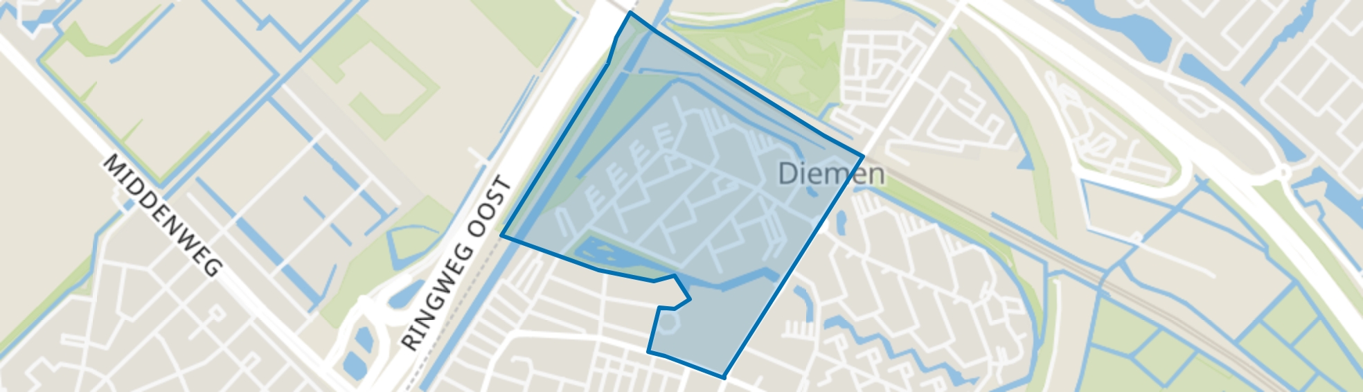 Ruimzicht West, Diemen map