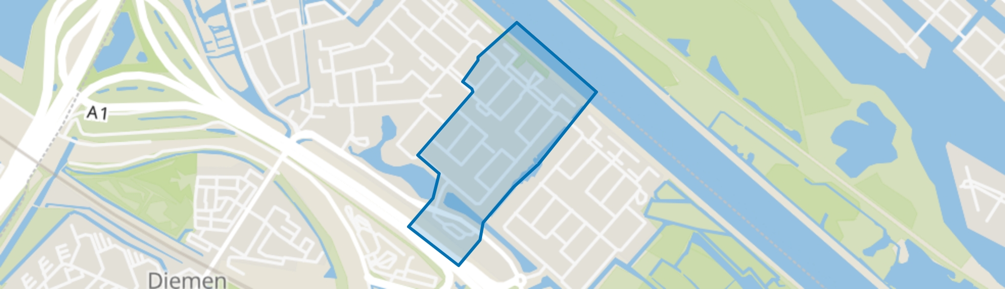 Scheepskwartier, Diemen map