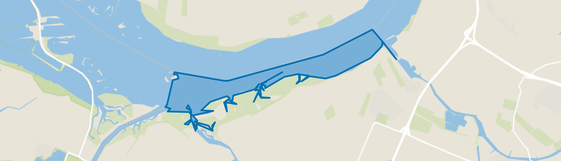 Water, Dinteloord map