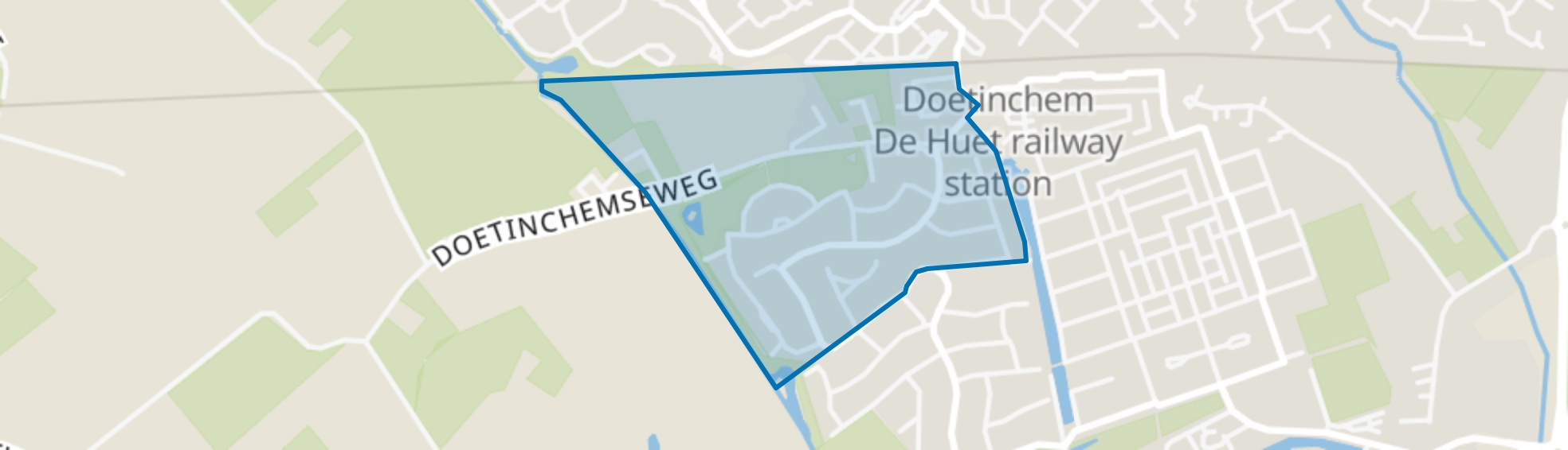 Romantische buurt - noord, Doetinchem map