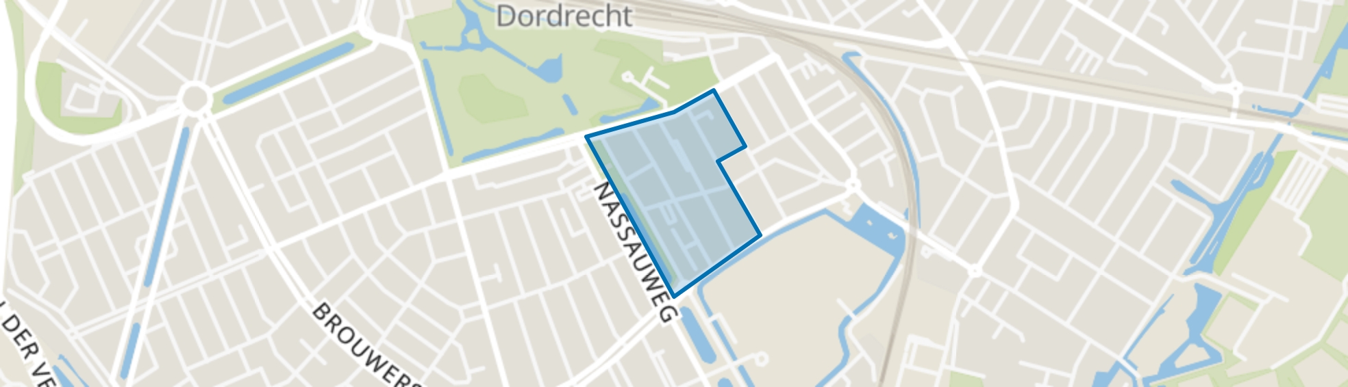 Anna Paulownastraat en omgeving, Dordrecht map