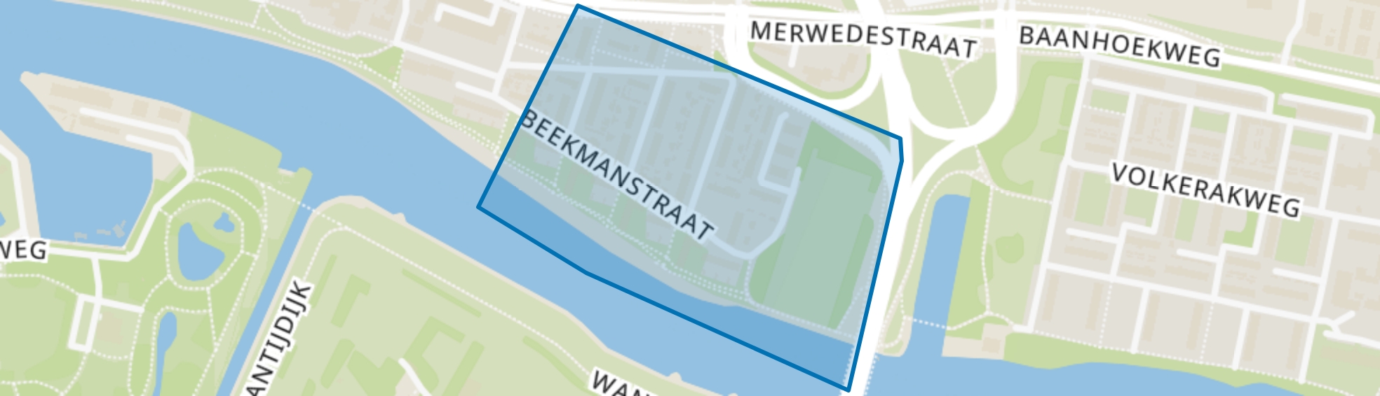 Beekmanstraat en omgeving, Dordrecht map