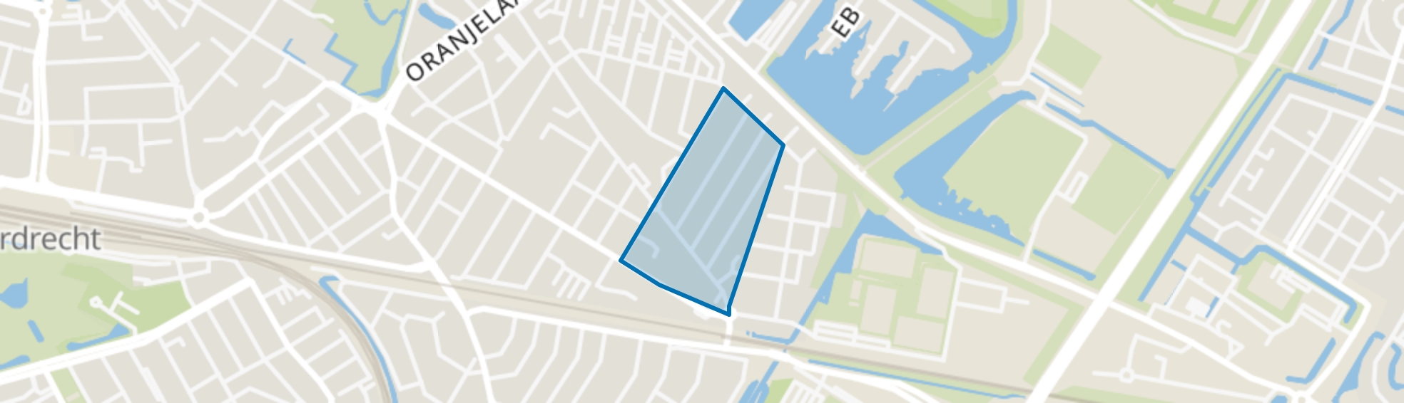 Boeroestraat en omgeving, Dordrecht map