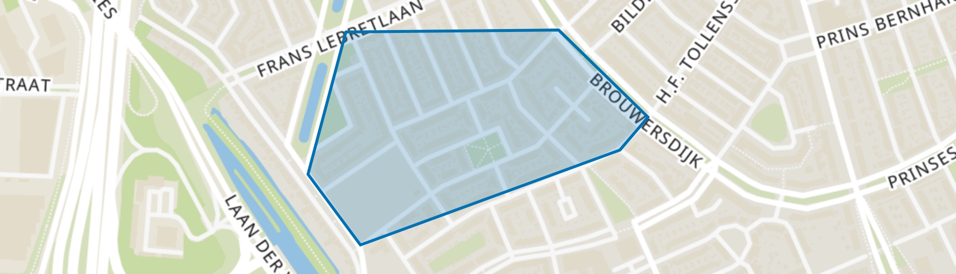 Breitnerstraat en omgeving, Dordrecht map