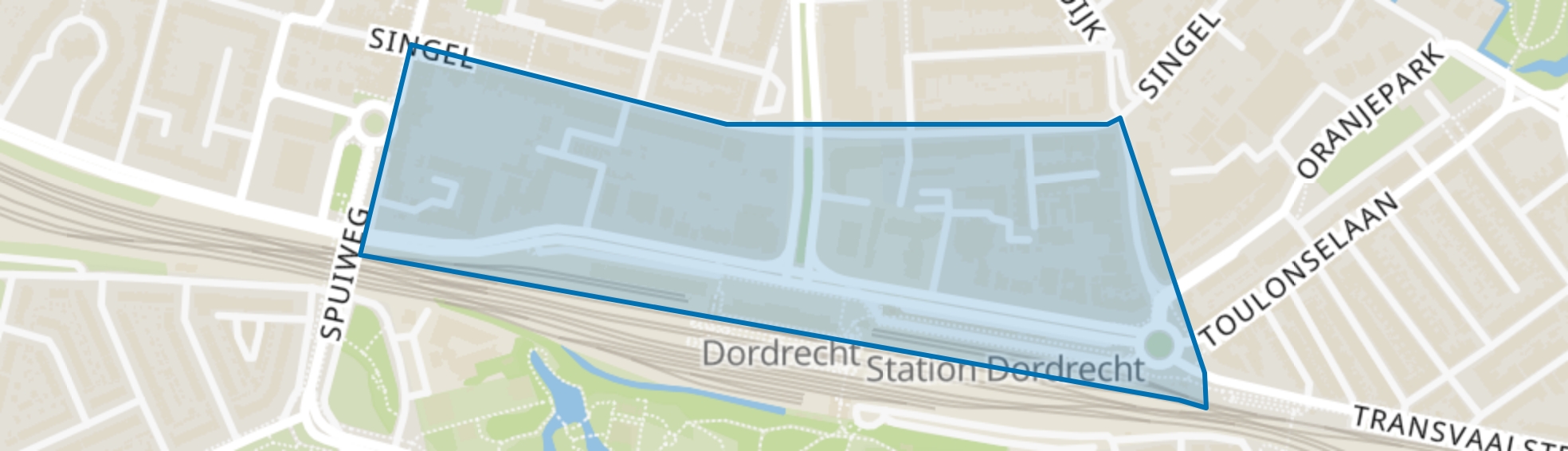 Burgemeester de Raadtsingel en omgeving, Dordrecht map