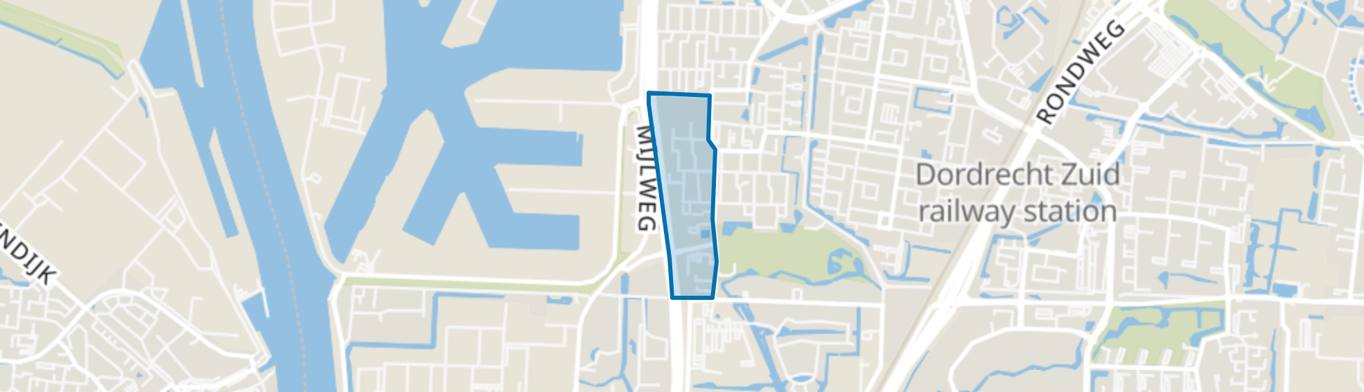 Cornelis Evertsenstraat en omgeving, Dordrecht map