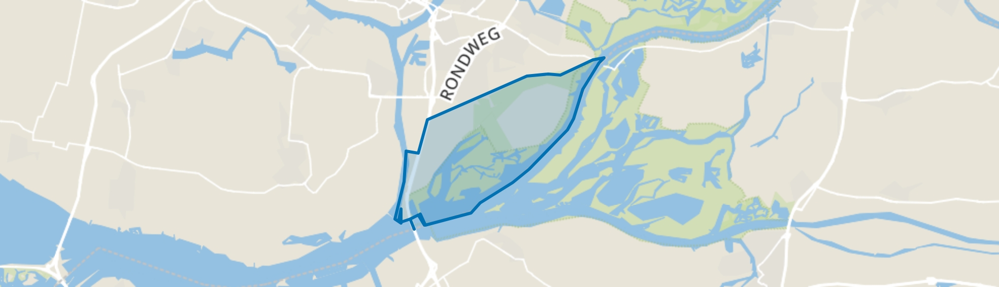 Dordtse Biesbosch, Dordrecht map