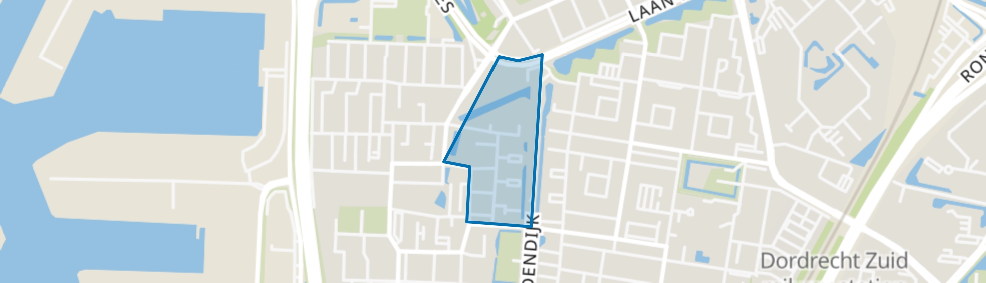 Dorus Rijkersstraat en omgeving, Dordrecht map