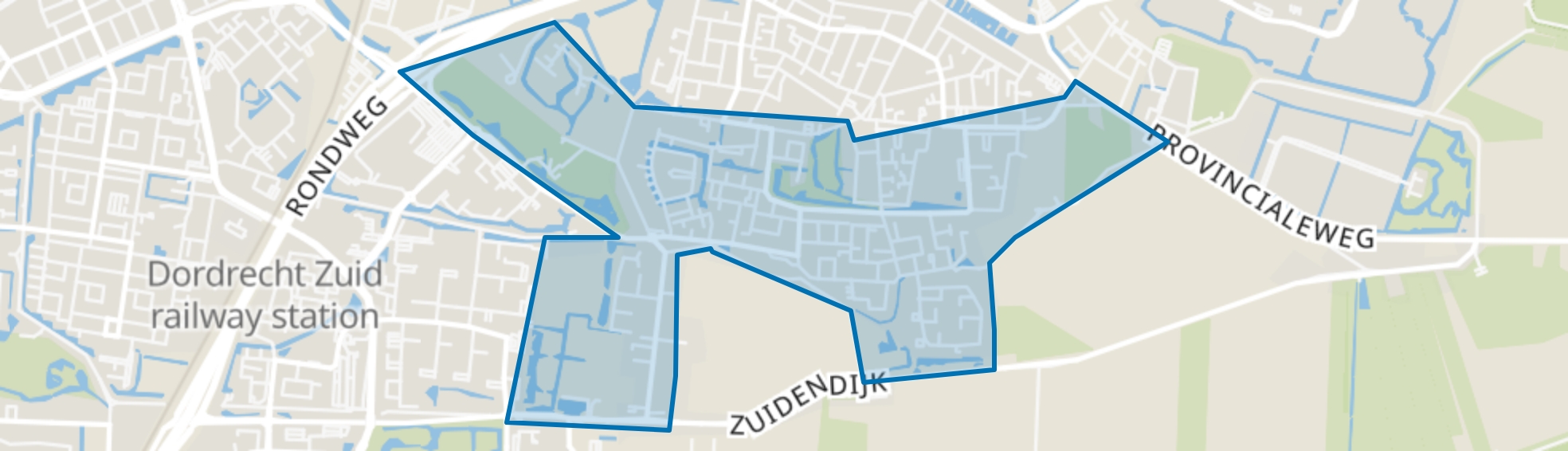 Dubbeldam-Zuid, Dordrecht map