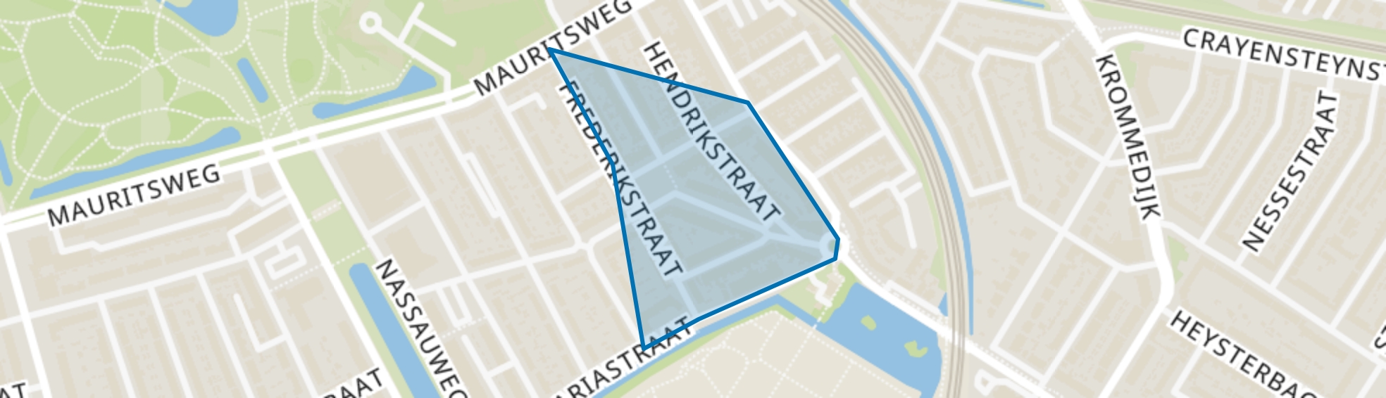 Emmastraat en omgeving, Dordrecht map