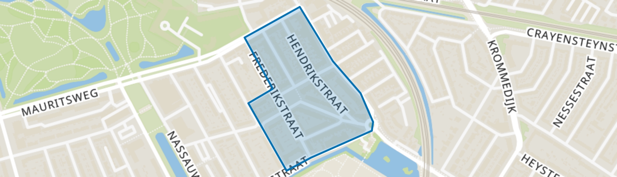 Emmastraat en omgeving, Dordrecht map