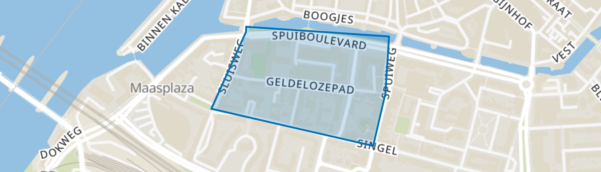 Geldelozepad en omgeving, Dordrecht map