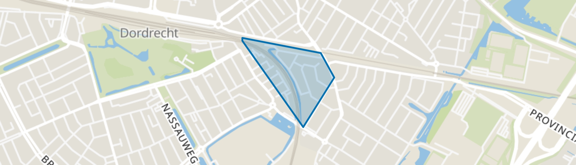 Hoekenessestraat en omgeving, Dordrecht map