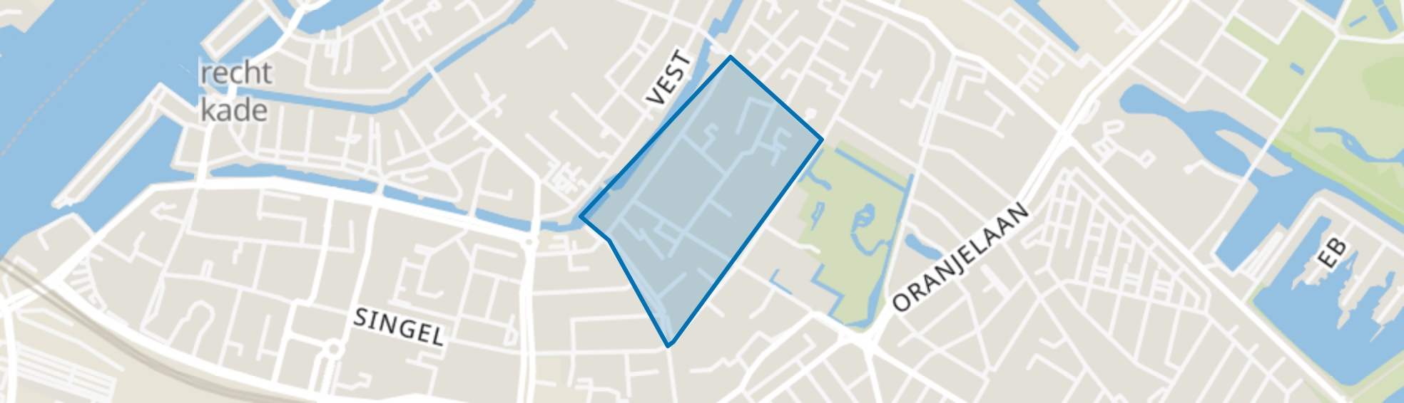 Kasperspad en omgeving, Dordrecht map