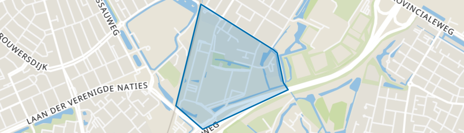 Maria Montessorilaan en omgeving, Dordrecht map