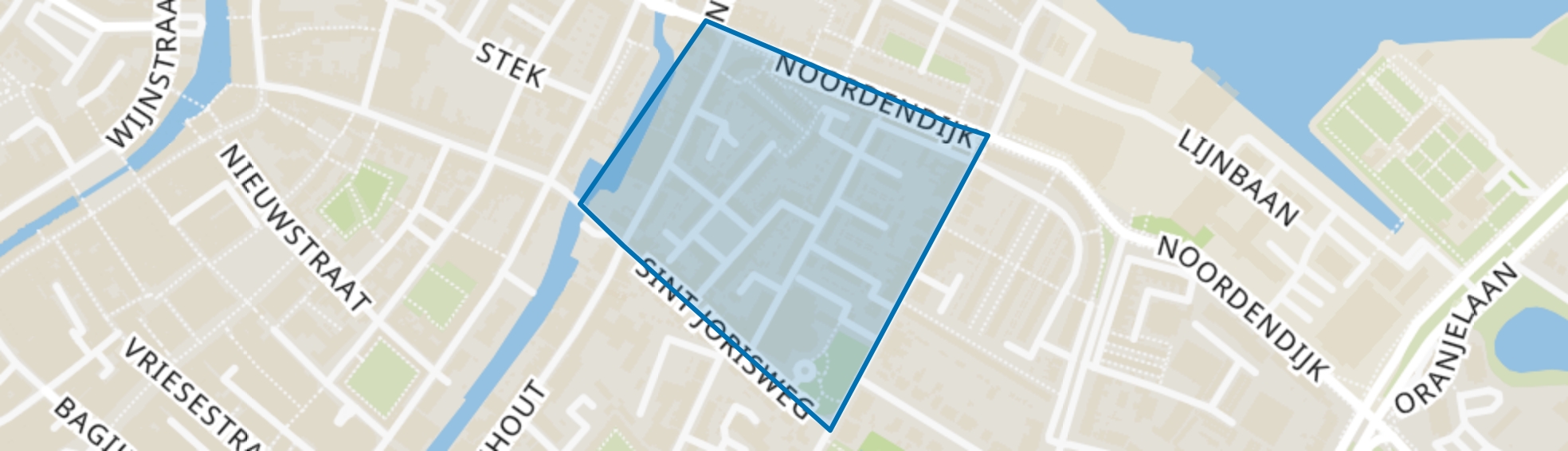 Matena's Pad en omgeving, Dordrecht map