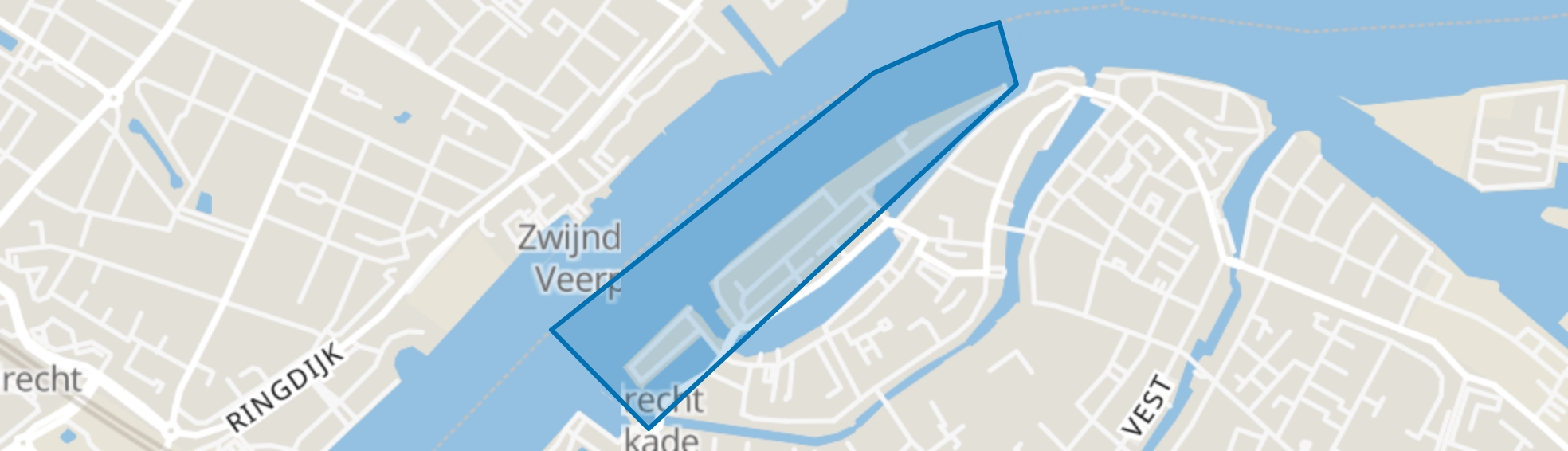 Nieuwe Haven en omgeving, Dordrecht map