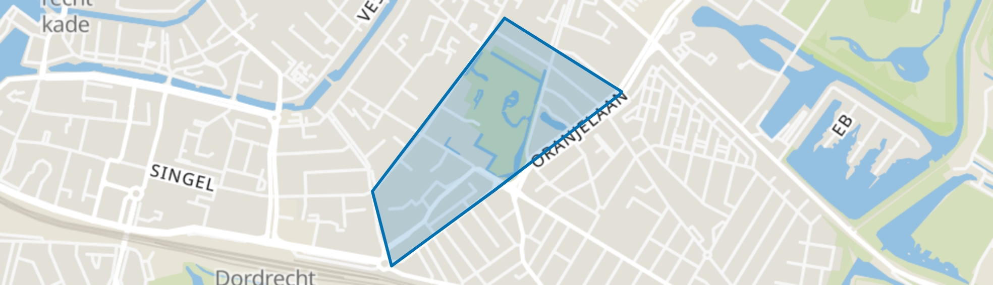 Park Merwestein en omgeving, Dordrecht map