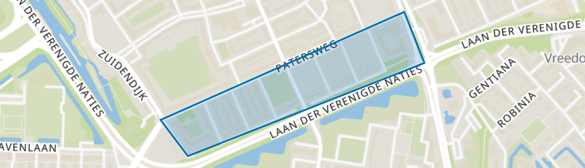 Rembrandtlaan en omgeving, Dordrecht map