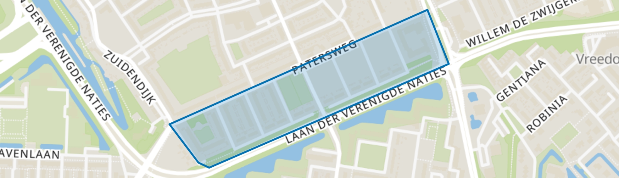 Rembrandtlaan en omgeving, Dordrecht map