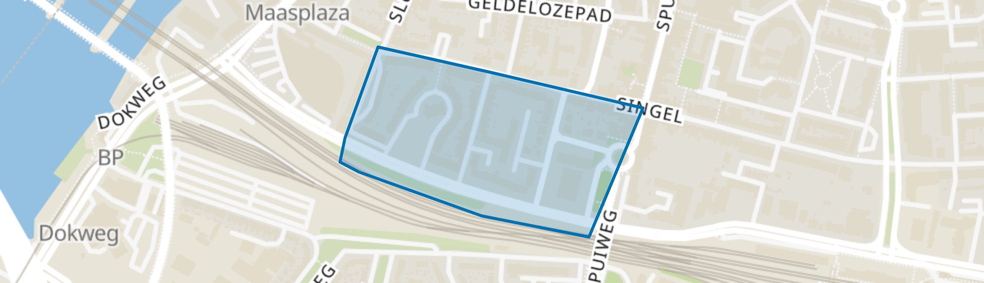 Rozenhof en omgeving, Dordrecht map