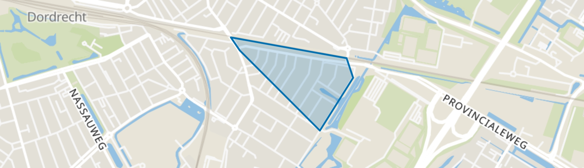 Standhasenstraat en omgeving, Dordrecht map