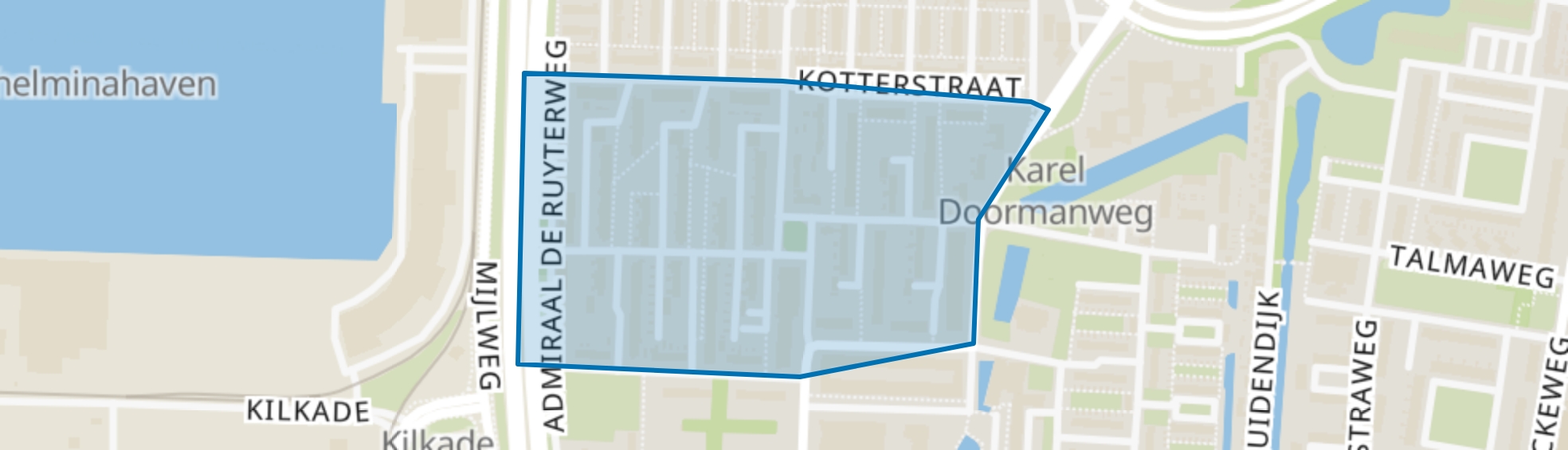 Van Ewijckstraat en omgeving, Dordrecht map