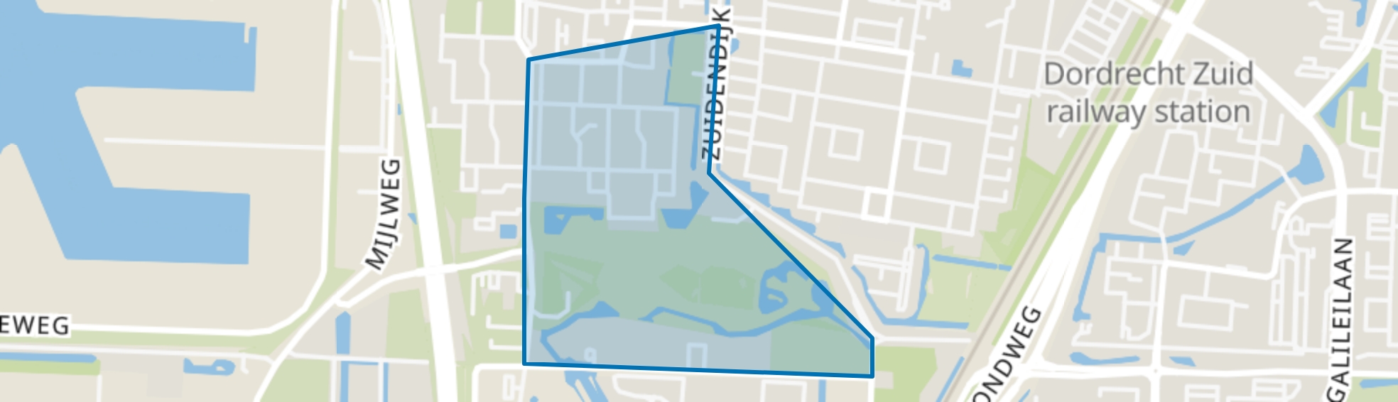 Van Kinsbergenstraat en omgeving, Dordrecht map