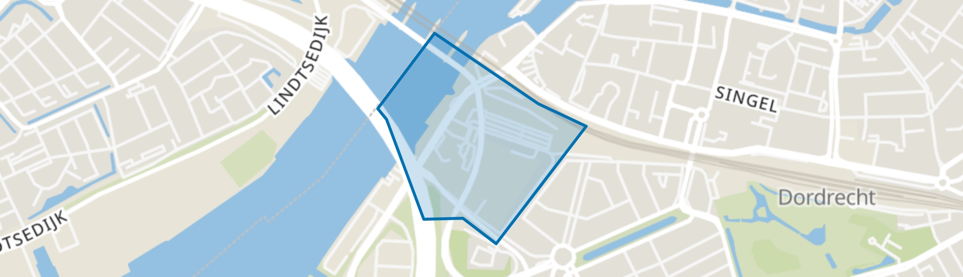 Weeskinderendijk en Dokweg, Dordrecht map