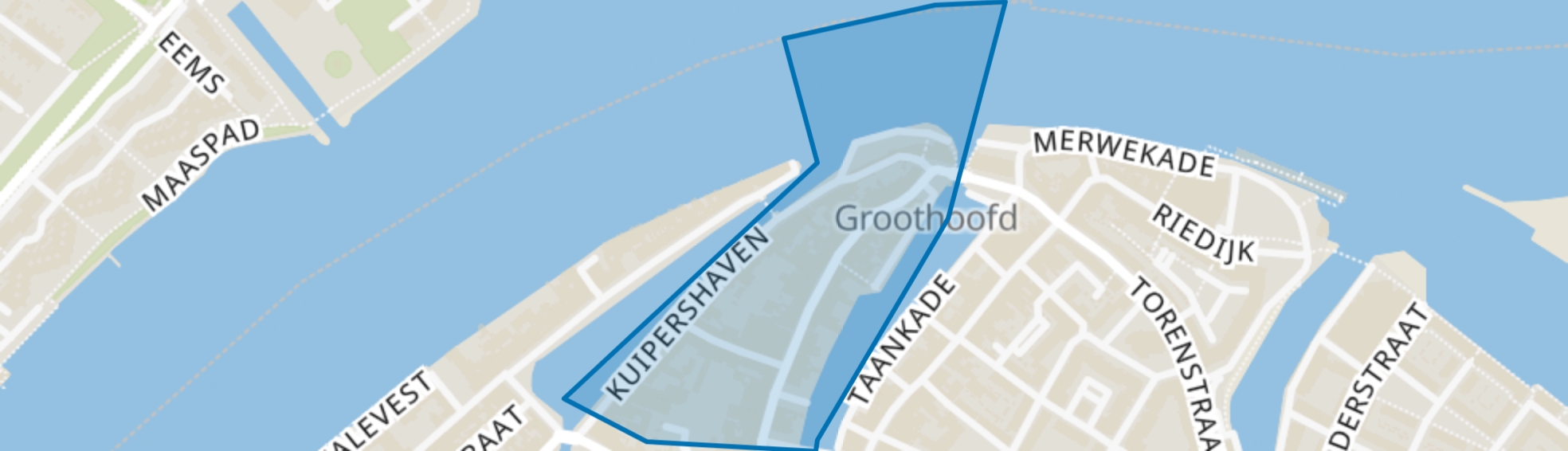 Wijnstraat en omgeving, Dordrecht map