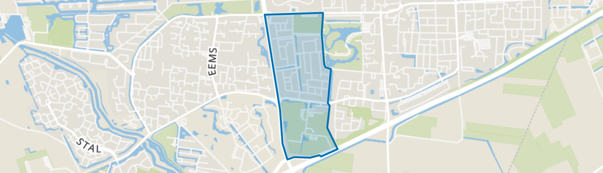De Singels west, Drachten map