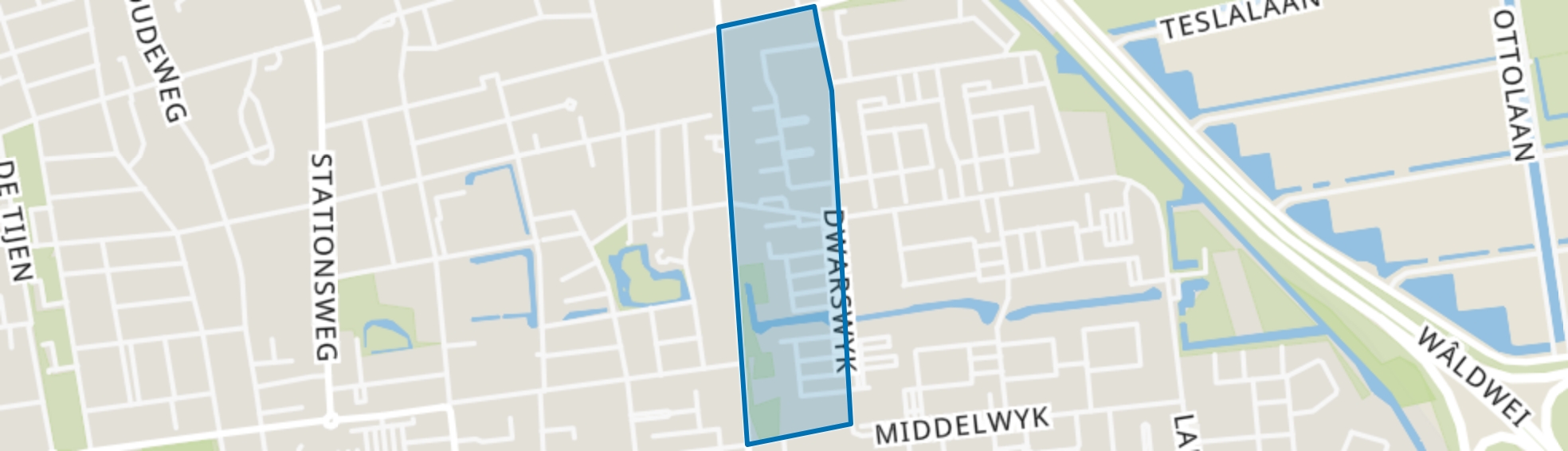 De Wiken west, Drachten map