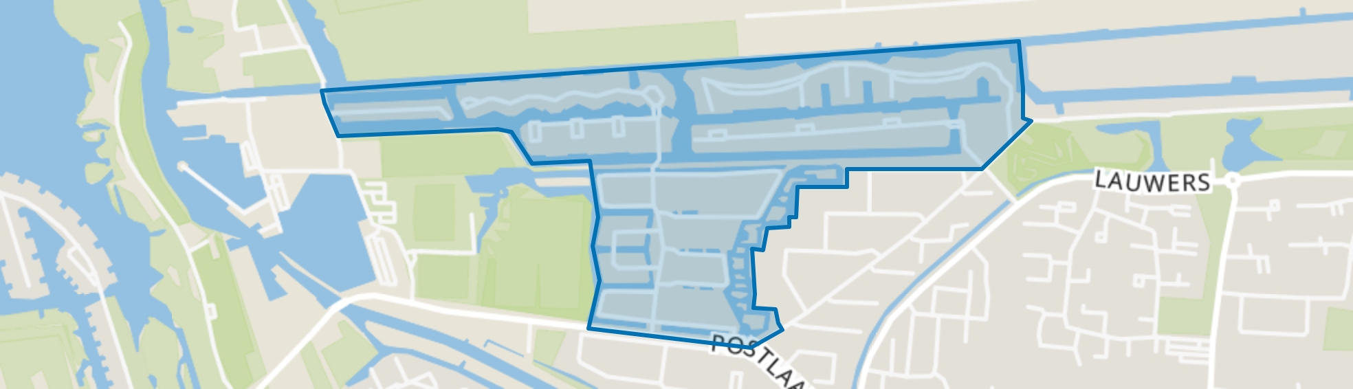 Drachtstervaart west, Drachten map
