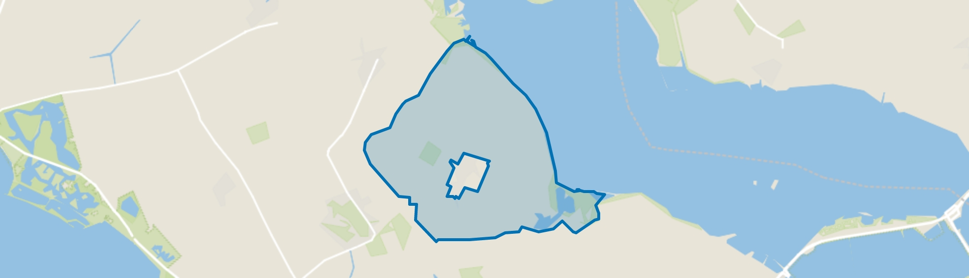 Verspreide huizen Dreischor, Dreischor map