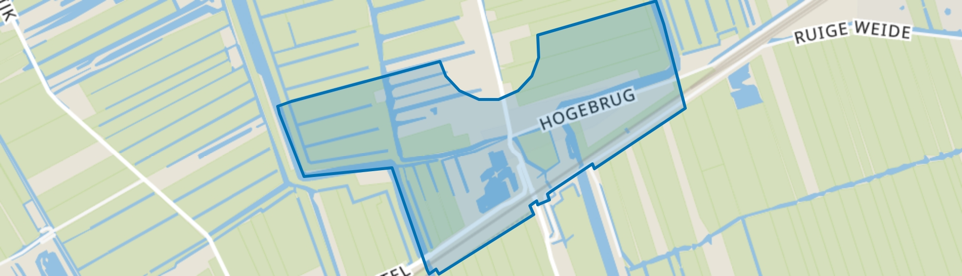 Hogebrug, Driebruggen map