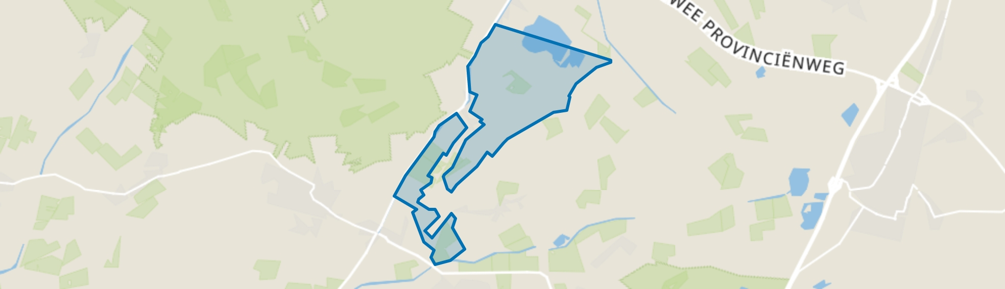 Verspreide huizen Geeuwenbrug, Dwingeloo map