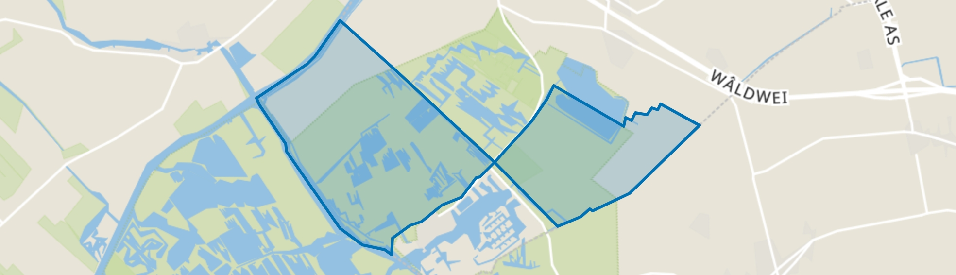 Verspreide huizen Earnewâld, Earnewâld map