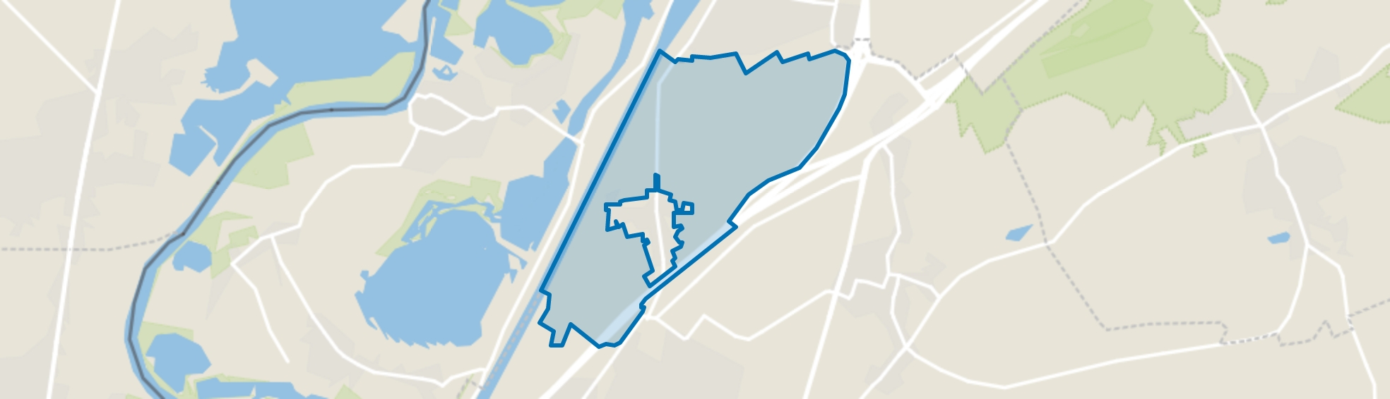 Buitengebied Berkelaar, Echt map