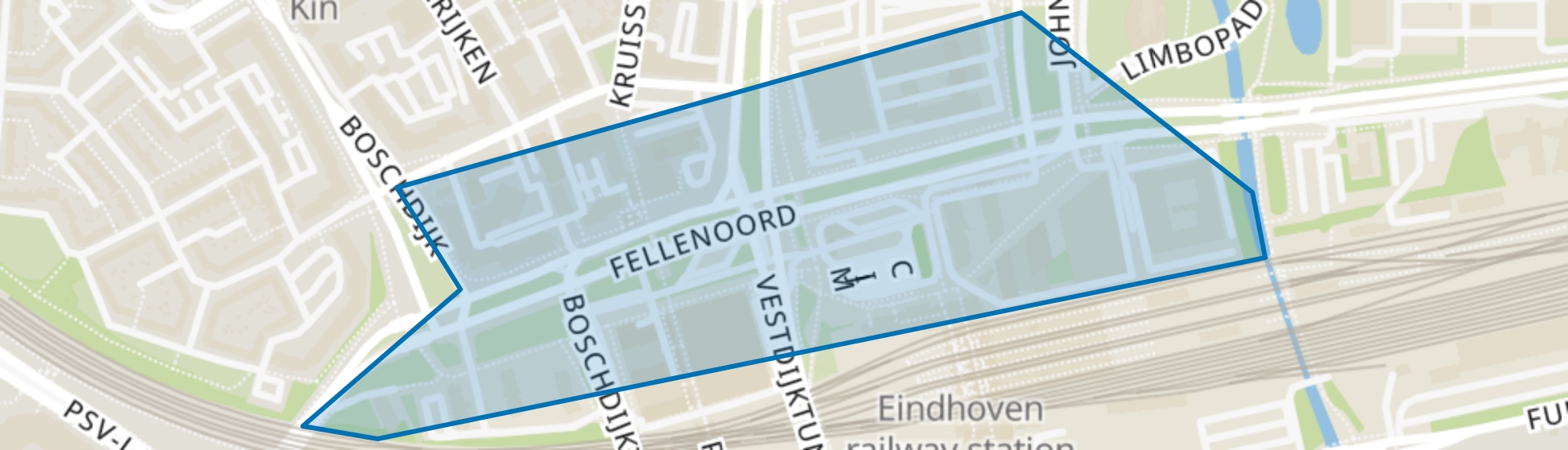 Fellenoord, Eindhoven map