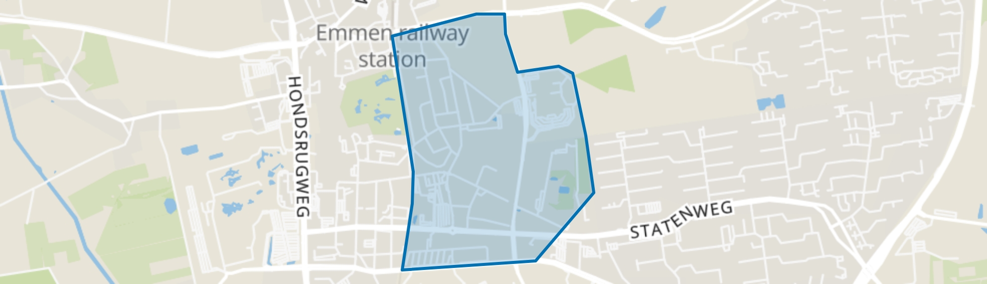 Emmen over 't spoor, Emmen map