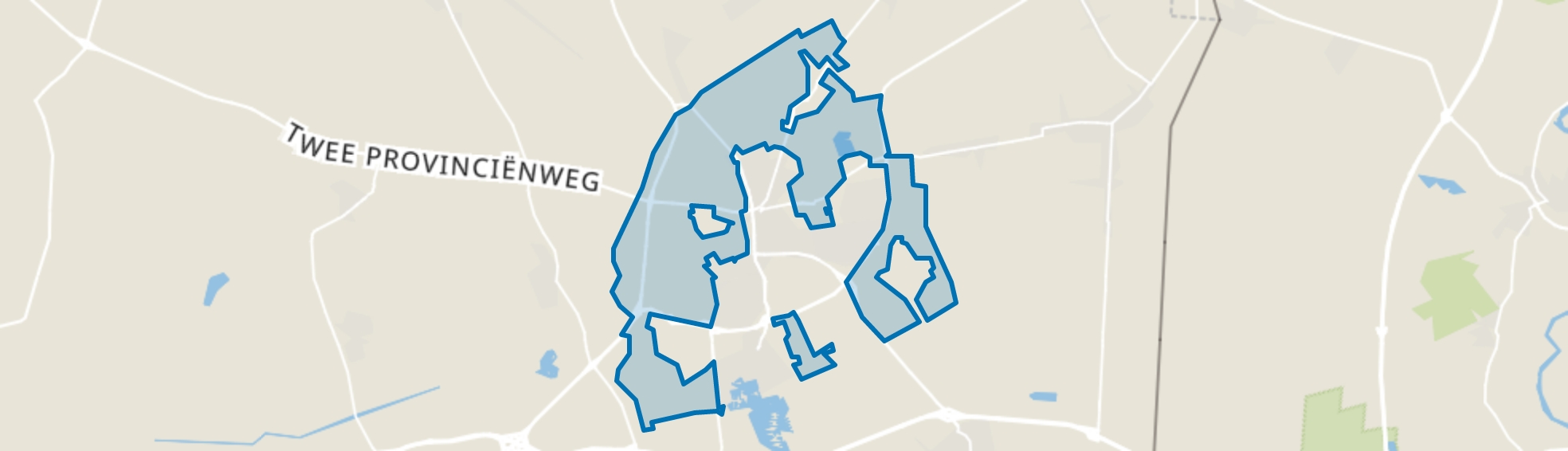 Verspreide huizen Emmen, Emmen map