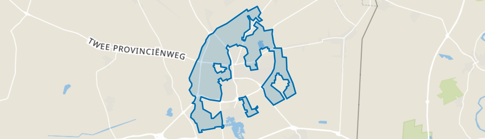 Verspreide huizen Emmen, Emmen map