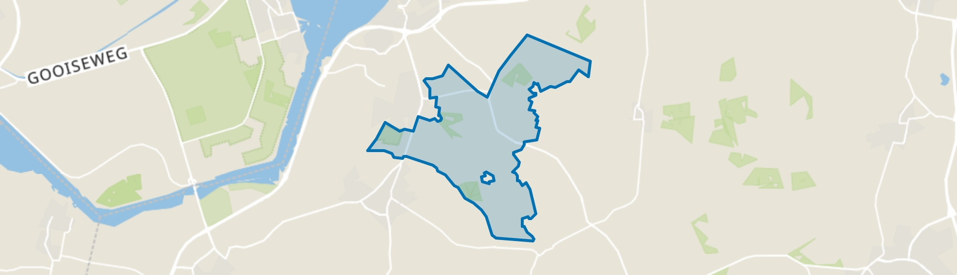 Verspreide huizen bosgebied, Ermelo map