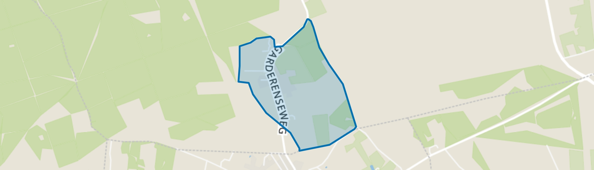Verspreide huizen Houtdorp, Ermelo map