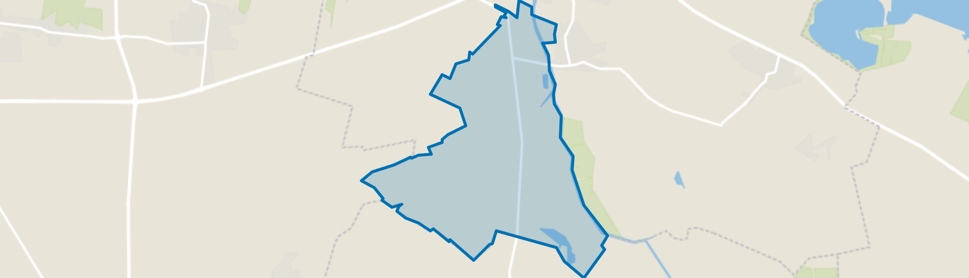 Escharen buitengebied West incl. Raam, Escharen map